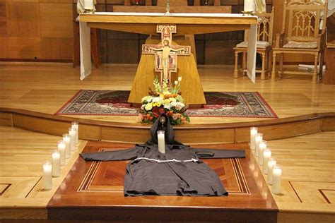 Secular Franciscans Laid Out A Robe On The Floor Of Our Lady Of Sorrows