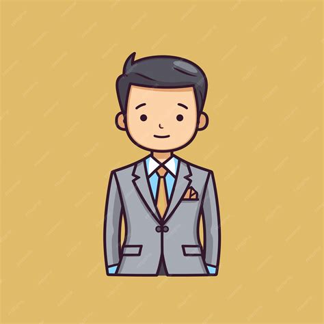 Premium Vector Young Business Man Cartoon Mascot Character Cartoon Icon Concept