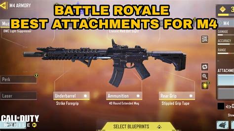 M4 Best Attachments For Battle Royale Match Cod Mobile YouTube