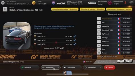 Gran Turismo Mission Gone With The Wind Course Dragster Astuce Pour