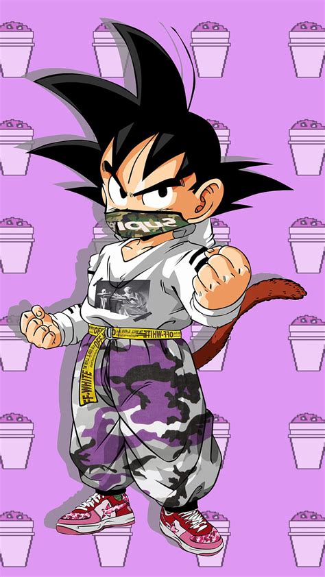 Hypebeast Goku Lean Background Off White Bape Supreme Dope Art For