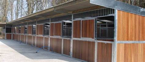 Hot Dip Galvanized Horse Stalls , Metal Horse Stalls With Riding Barn ...