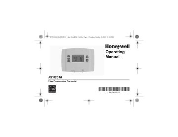 Owners Manual Honeywell Thermostat Rth B