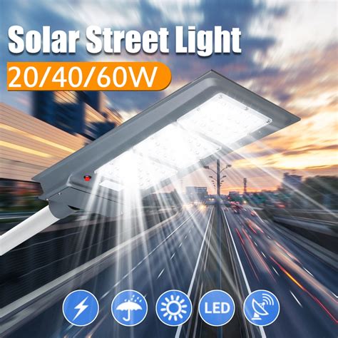 New W W W Solar Led Street Light Pir Motion Sensor Radar