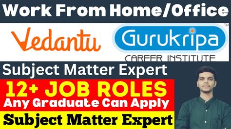 Vedantu Work From Home Job Physics Chemistry Maths SME