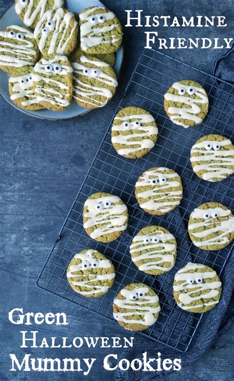 Histamine Friendly Green Halloween Mummy Cookies - The Histamine Friendly Kitchen