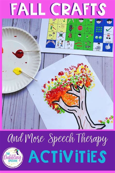 Fall Crafts And Activities For Speech Therapy Artofit