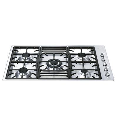 PLACA GAS SMEG PGF95 4 5F 90CM INOX MANDOS LATERA