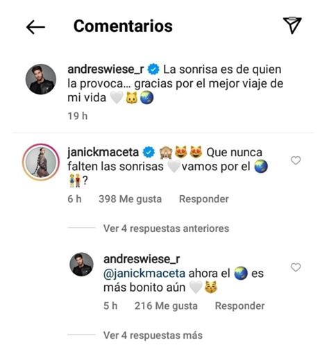 Andrés Wiese Grita Su Amor Por Janick Maceta Y Ella Le Contesta Con