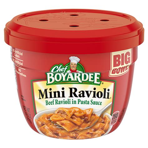 Big Bowl Mini Beef Ravioli In Pasta Sauce Chef Boyardee