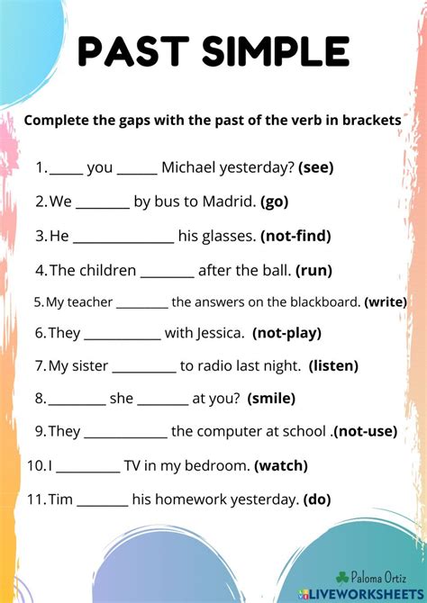 Ejercicios De Ingles