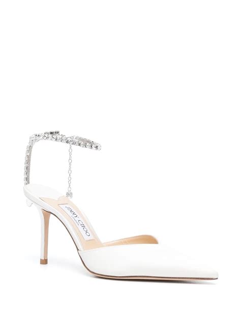 Jimmy Choo Saeda 85mm Crystal Embellished Pumps Farfetch