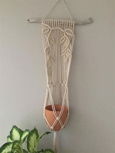 Macrame Wall Hanging Planter Indoor Plant Holder Boho Plant Etsy New