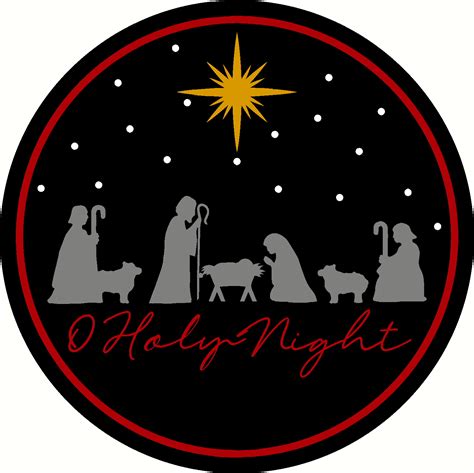 Oh Holy Night Door Hanger Reusable Mylar Stencil Sign Stencils For