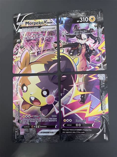 Pokemon Ultra Rare Holo Full Art Morpeko V Union Card Swsh