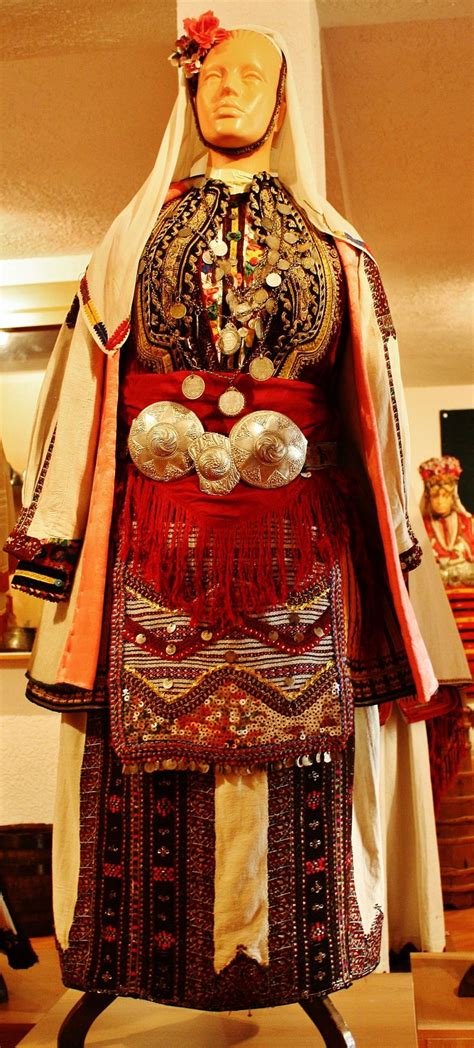 Traditional Bridal Festive Costume From Macedonia Early 20th Century