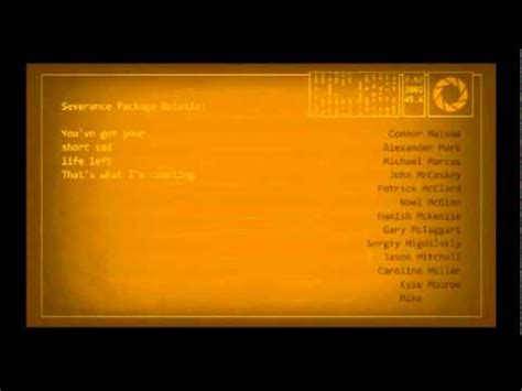 Portal 2 End Credits Song Want You Gone By Jonathan Coulton YouTube