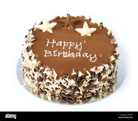 Chocolate Birthday Cake Stock Photo Alamy