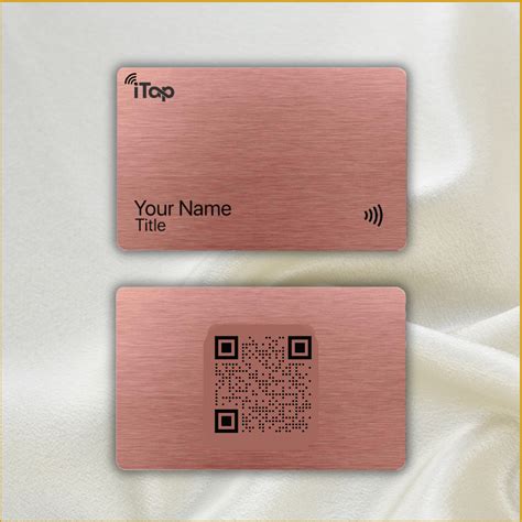 Executive Rose Gold Metal NFC Business Cards Digital Smart Card