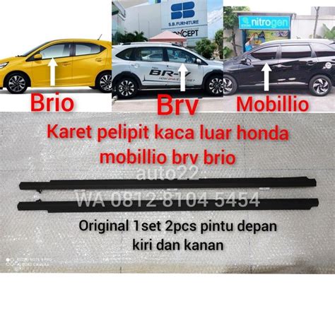 Jual Weather Strip Karet Pelipit List Kaca Pintu Luar Honda Mobillio