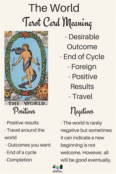 The World Tarot Meaning Love Future Feelings And More — Lisa