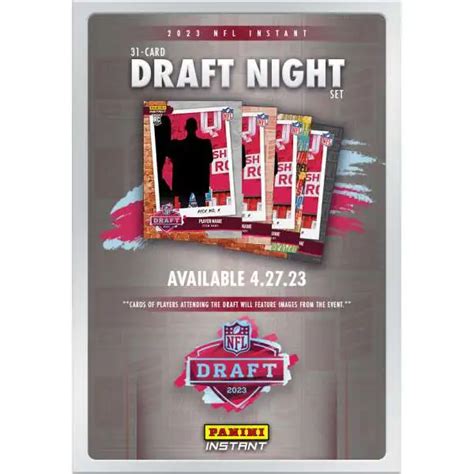 Nfl Houston Texans 2023 Instant Draft Night Football Single Card C J