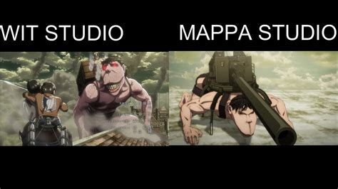 Fan Animated Vs Mappa Comparison Attack On Titan The Final Season Part ...