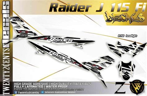 High Quality Decals And Stickers For Raider J Fi White Grey Black