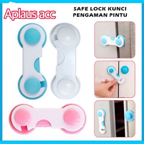 Jual Pengaman Laci Lemari Pengait Pintu Penahan Kulkas Baby Safety Lock