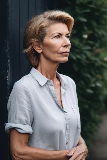 Premium AI Image Cropped Shot Of A Mature Woman Standing Outside Alone