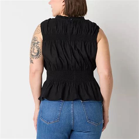 Ana Womens Keyhole Neck Sleeveless Blouse Jcpenney