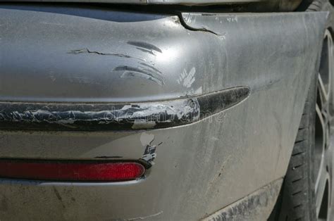 Damaged Rear Bumper Close Up Stock Image Image Of Repair Broken