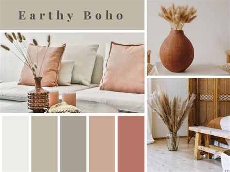 Earthy Boho Paint Color Palette Interior Colors Home Color Palette Earth Tones Etsy