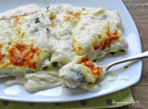 Cocinando En Casa Canelones Con Espinacas Y Queso Fresco