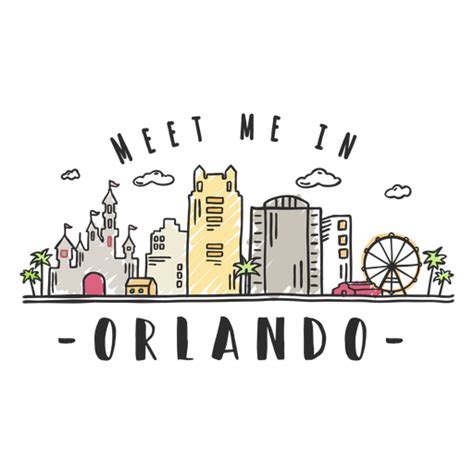 Orlando Skyline Sticker Transparent Png Svg Vector File