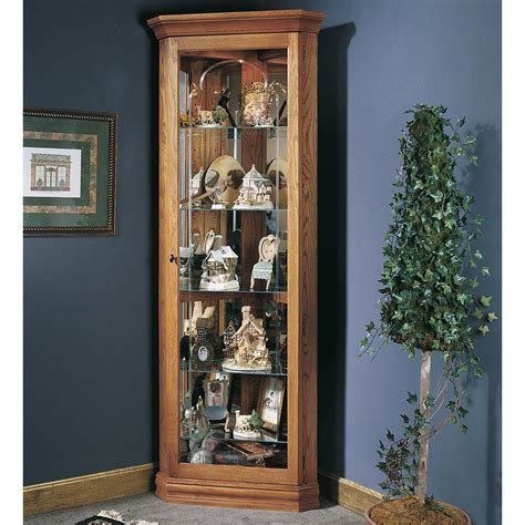 Tall Corner Curio Cabinet