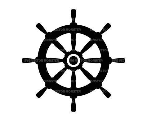 Ship Wheel Svg Boat Wheel Svg Nautical Svg Vector Cut File For Silhouette Cricut Pdf Eps