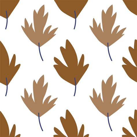 Feuille Brune Transparente Motif Illustration Vectorielle Sur Fond