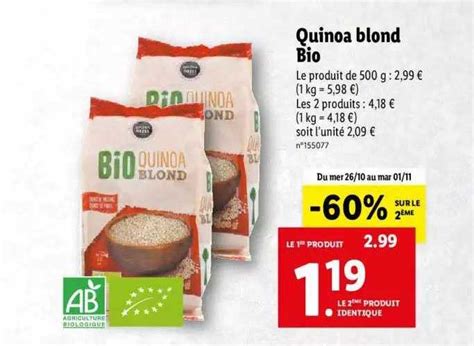 Promo Quinoa Blond Bio Chez Lidl ICatalogue Fr