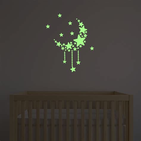 Sticker phosphorescent La lune faite des étoiles stickers CHAMBRE