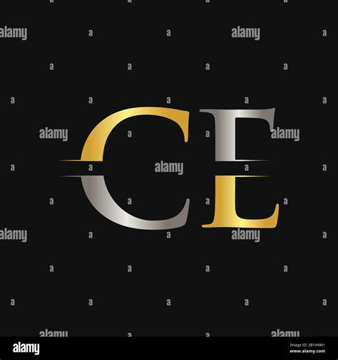 Initial Ce Letter Logo With Creative Modern Business Typography Vector