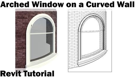 Revit Tutorial Arched Window On A Curved Wall Youtube