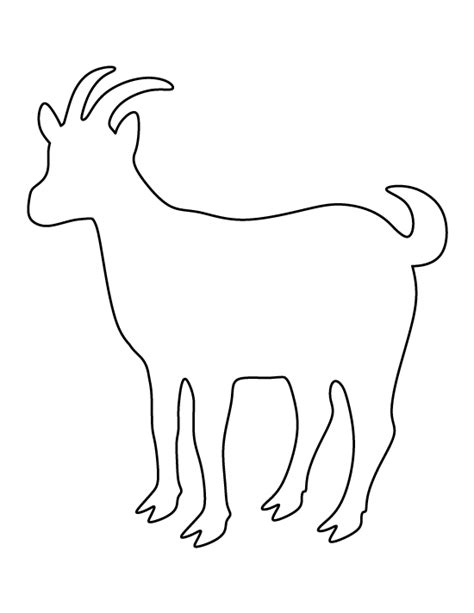 Printable Goat Template