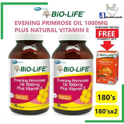 Biolife Evening Primrose Oil Epo Mg Plus Vitamin E S Exp