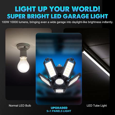 Snapklik Aysemo Led Garage Light W Lm Bright Garage