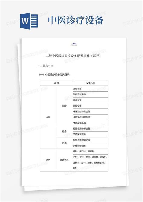 中医诊疗设备word模板下载编号lvveemgn熊猫办公