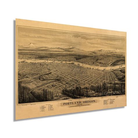 Buy Historix Vintage 1879 Of Portland Oregon 16x24 Inch Vintage Of