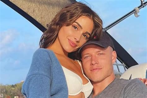 Christian Mccaffreys Supermodel Girlfriend Poses Braless In The Streets Pics