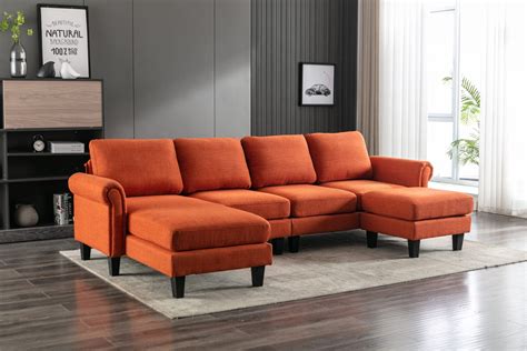 Convertible Modular Sectional Sofa Modern Upholstered L Shaped Corner