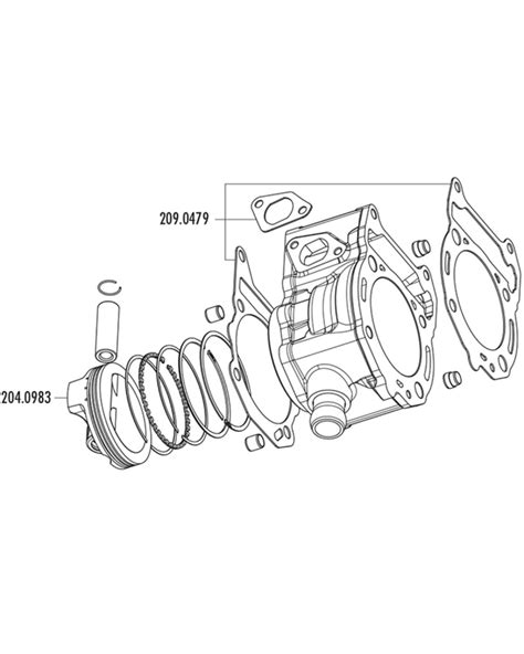 Groupe Thermique Moto Polini Kit Cylindre Polini 300cc Euro 3 4